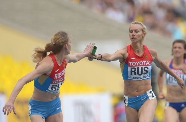 Российские спортсменки Татьяна Фирова и Юлия Гущина