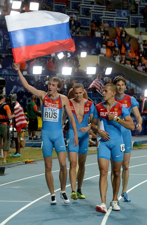 Россияне Владимир Краснов, Лев Мосин, Максим Дылдин и Сергей Петухов (слева направо)