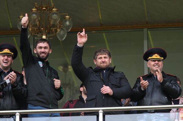 Руководители Чеченской Республики во главе с Рамзаном Кадыровым