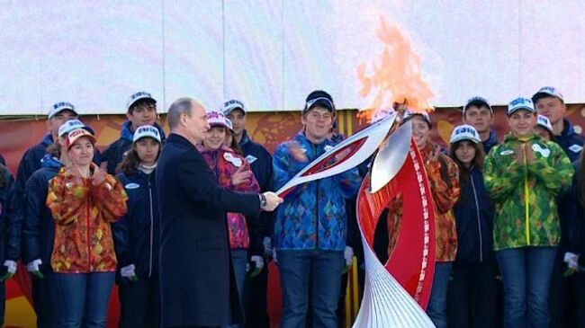 LIVE: Прибытие в Москву олимпийского огня