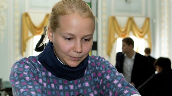Шахматистка Валентина Гунина во время суперфинала Чемпионата России по шахматам