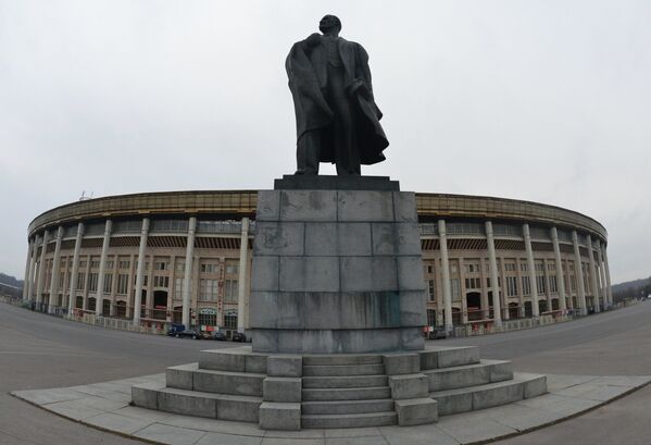 Стадион Лужники, где идет реконструкция к чемпионату мира по футболу 2018