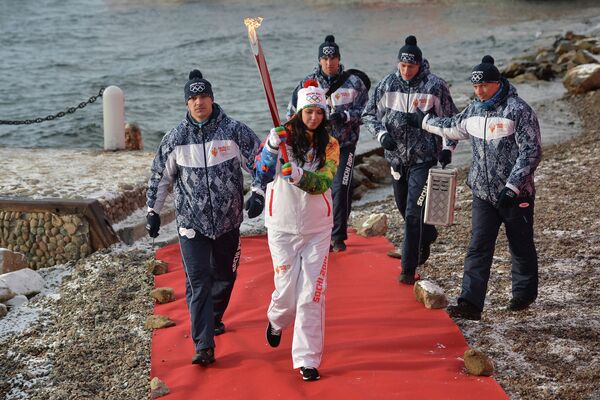 Эстафета Олимпийского огня. Байкал
