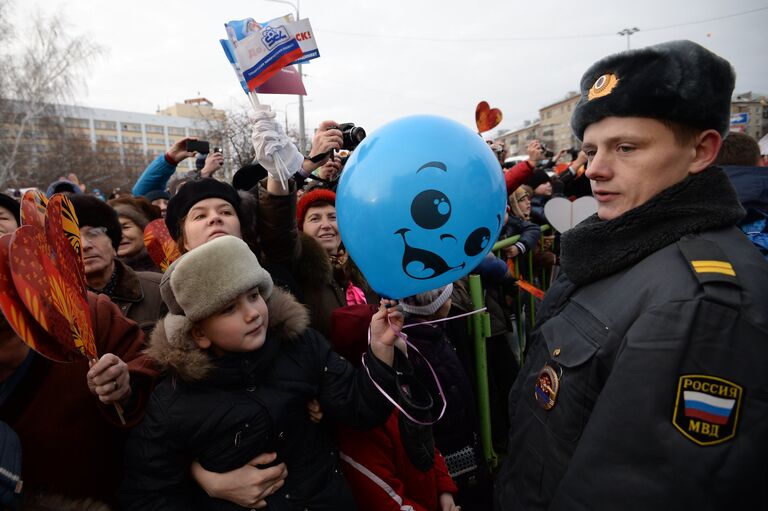 Эстафета Олимпийского огня. Томск. Зрители