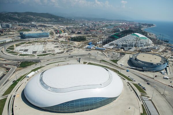 Олимпийский парк в Сочи с высоты птичьего полета