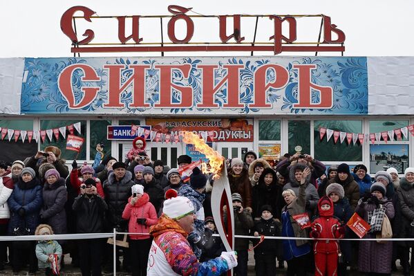 Эстафета олимпийского огня. Новосибирская область