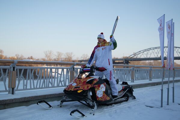 Член сборной России по снегоходному спорту Николай Грачев