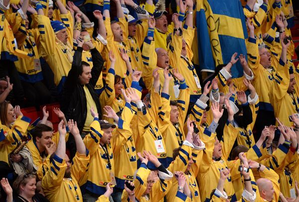 Болельщики сборной Швеции