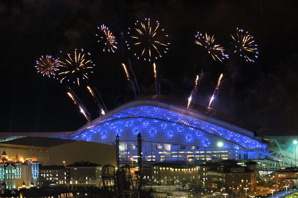 В Олимпийском парке в Сочи на репетиции открытия XXII Олимпийских зимних игр