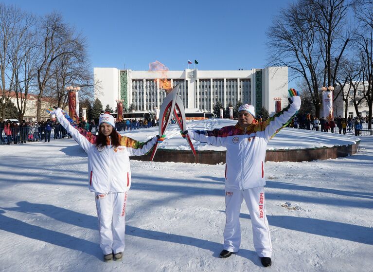 Эстафета Олимпийского огня. Майкоп Эстафета Олимпийского огня. Майкоп