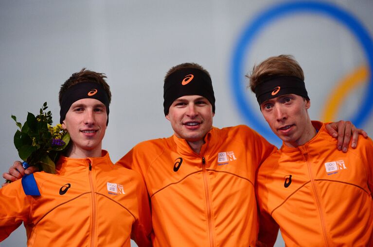 Ян Блокхайзен, Свен Крамер, Йоррит Бергсма Ян Блокхайзен, Свен Крамер, Йоррит Бергсма