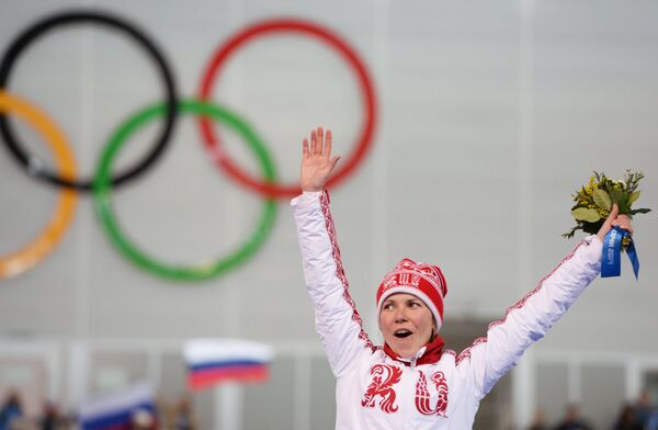 Ольга Граф (Россия), завоевавшая бронзовую медаль в забеге на 3000 метров