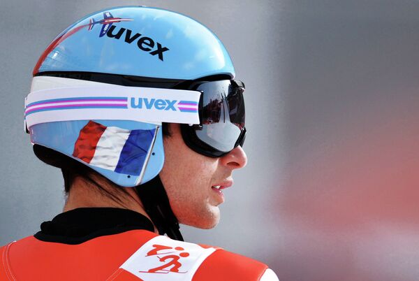 Джейсон Лами-Шаппюи (Франция) на тренировке по лыжному двоеборью на ХХII зимних Олимпийских играх в Сочи