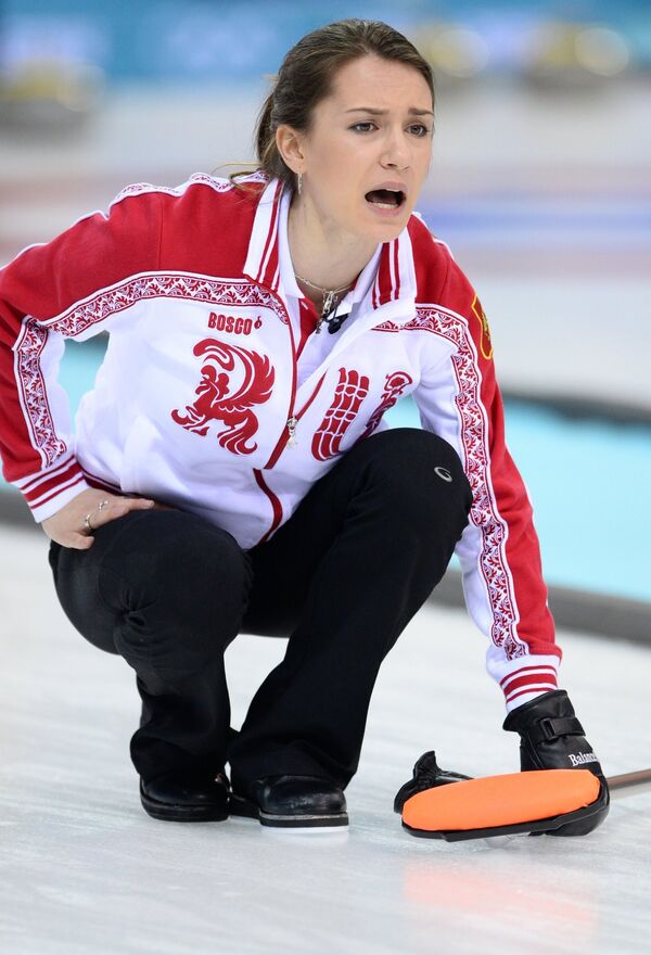 Анна Сидорова (Россия) в матче кругового турнира между сборными командами Японии и России