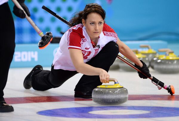 Екатерина Галкина (Россия) в матче кругового турнира между сборными командами Японии и России