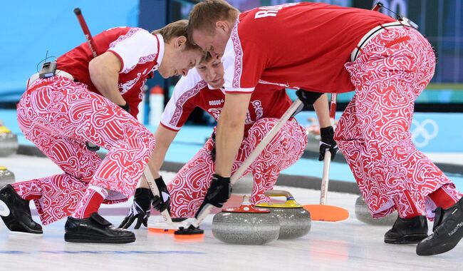 Евгений Архипов (Россия), Андрей Дроздов (Россия) и Петр Дрон (слева направо)