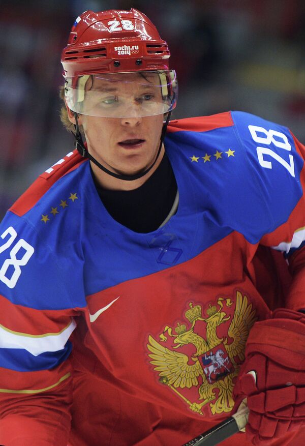Нападающий сборной России по хоккею Александр Семин