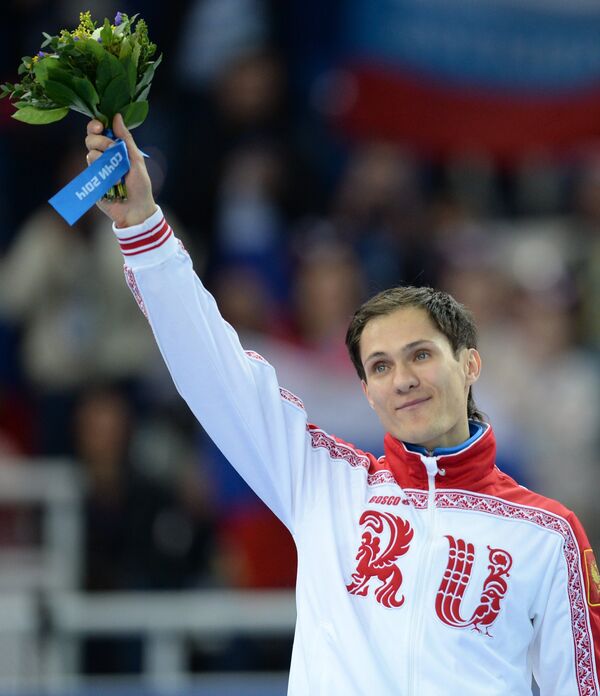 Владимир Григорьев (Россия), завоевавший серебряную медаль в забеге на 1000 метров