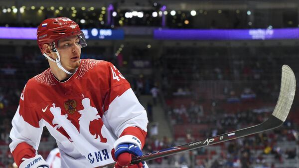 Нападающий сборной России по хоккею Валерий Ничушкин