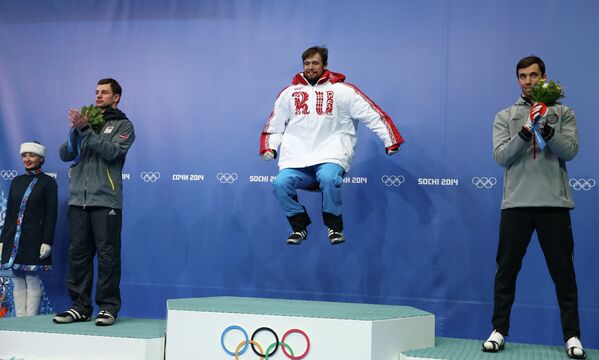 Мартинс Дукурс (Латвия) - серебряная медаль, Александр Третьяков (Россия) - золотая медаль, Мэттью Энтуан (США) - бронзовая медаль