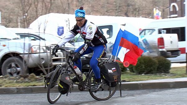 Из Куршевеля в Сочи: как француз добрался на велосипеде до столицы Игр-2014