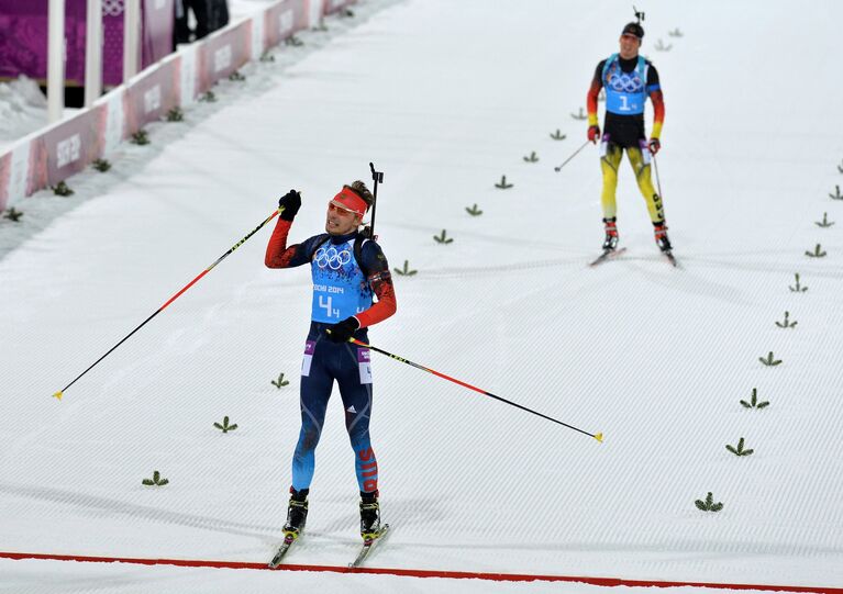 Слева направо: Антон Шипулин (Россия), Симон Шемпп (Германия)