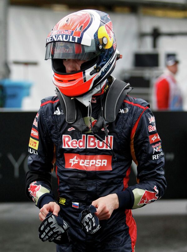 Автогонщик Даниил Квят после квалификации Гран-при Австралии