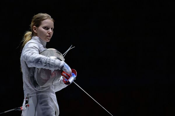Екатерина Дьяченко (Россия) после финального поединка на соревнованиях личного первенства