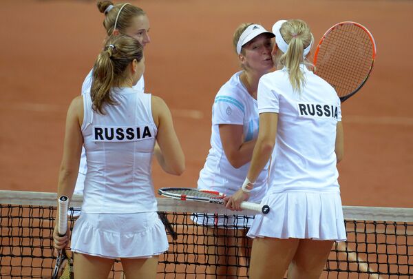 Российские теннисистки Валерия Соловьева и Елена Веснина