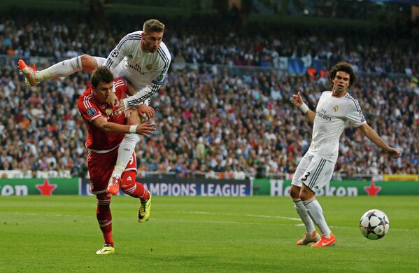 Игровой момент матча Реал - Бавария
