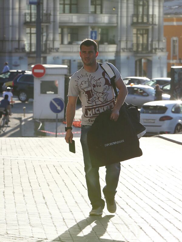 Игрок Зенита Александр Кержаков прибыл на сбор национальной сборной по футболу перед ЧМ 2014