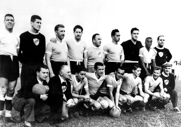 Футболисты сборной Уругвая, 1950 год.