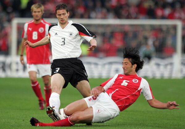 Игровой момент матча Германия-Швейцария