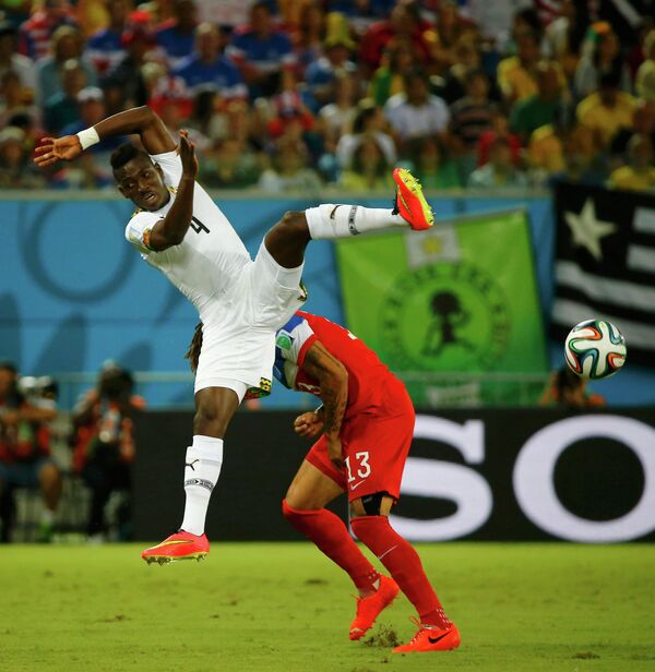 Игровой момент матча Гана - США