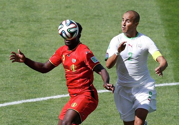 Игровой момент матча Бельгия - Алжир