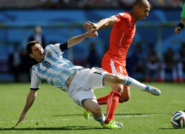 Игровой момент матча Аргентина-Швейцария