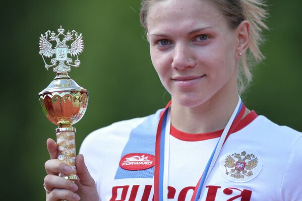 Анна Буряк, занявшая первое место на Чемпионате России по современному пятиборью