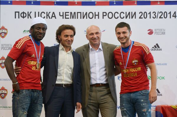 Сейду Думбия, Роман Бабаев, Сергей Чебан и Алан Дзагоев (слева направо)