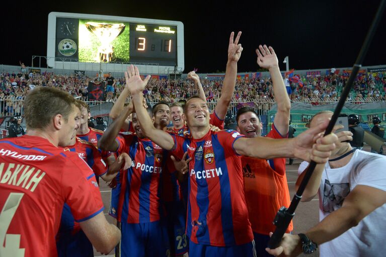 Футболисты ПФК ЦСКА победе в матче за Суперкубок России Футболисты ПФК ЦСКА победе в матче за Суперкубок России