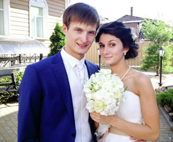 Максим Цветков с женой Александрой Серебряковой