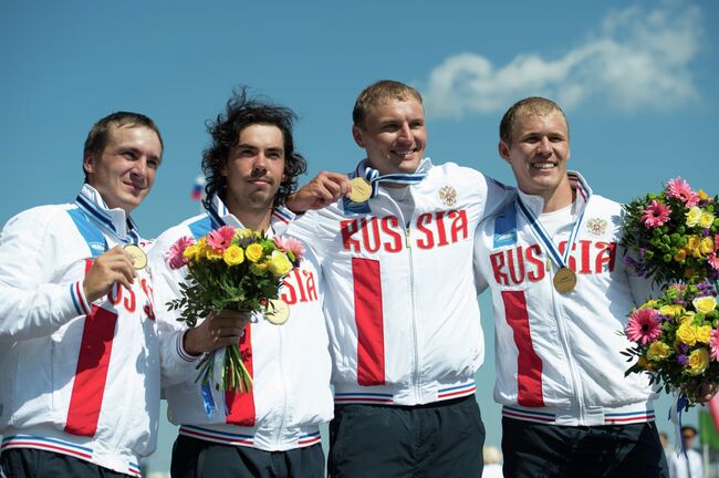 Кирилл Шамшурин, Илья Первухин, Кирилл Мелантьев и Расул Ишмухамедов (слева направо)