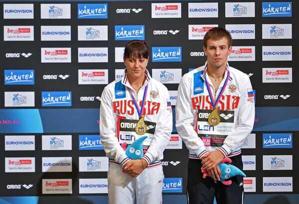 Российские спортсмены Виктор Минибаев и Надежда Бажина