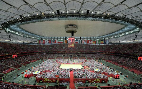 Стартовый матч чемпионата мира по волейболу среди мужских команд между сборными Польши и Сербии