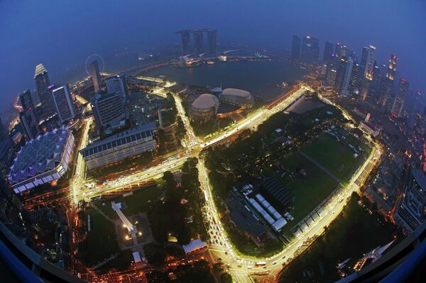 Трасса Марина-Бэй, где проходит Гран-при Сингапура Формулы-1