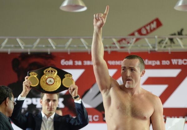 Чемпион мира по версии WBA Денис Лебедев