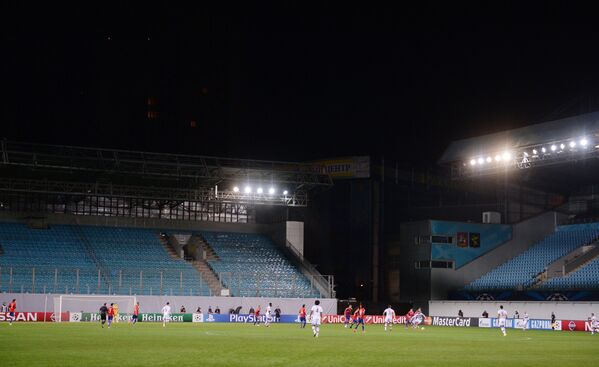 Стадион Арена Химки во время матча группового этапа Лиги чемпионов между ПФК ЦСКА и Баварией