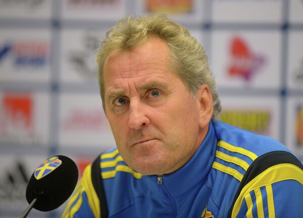 Главный тренер сборной Швеции по футболу Эрик Хамрен.