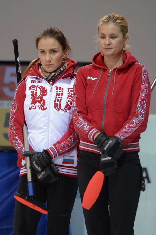 Игроки сборной команды Россия-1 Анна Сидорова (слева) и Маргарита Фомина