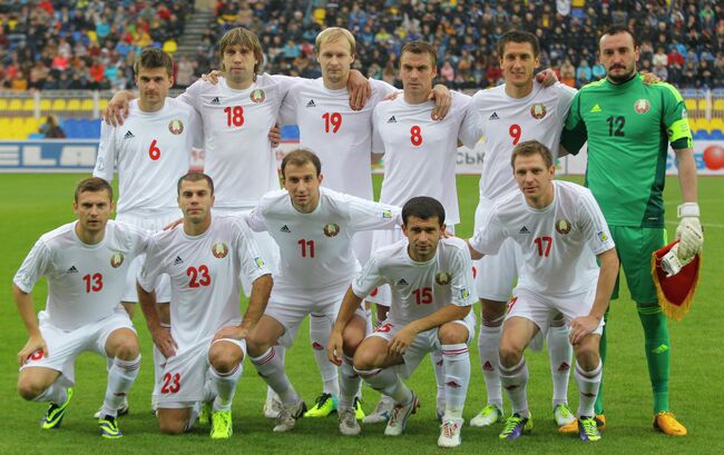 Футболисты сборной Белоруссии