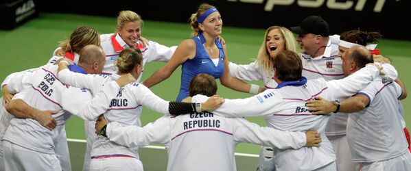 Команда женской сборной Чехии по теннису
